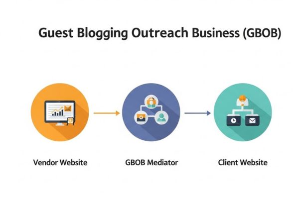 Diagram of guest blogging process